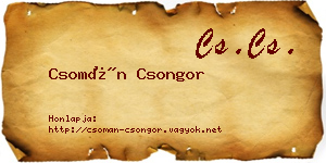 Csomán Csongor névjegykártya
